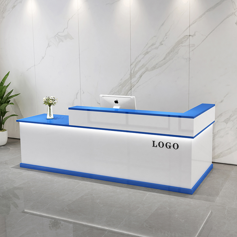 Office Furniture In Usa - Storage Luxury Reception Desk Senior Custom