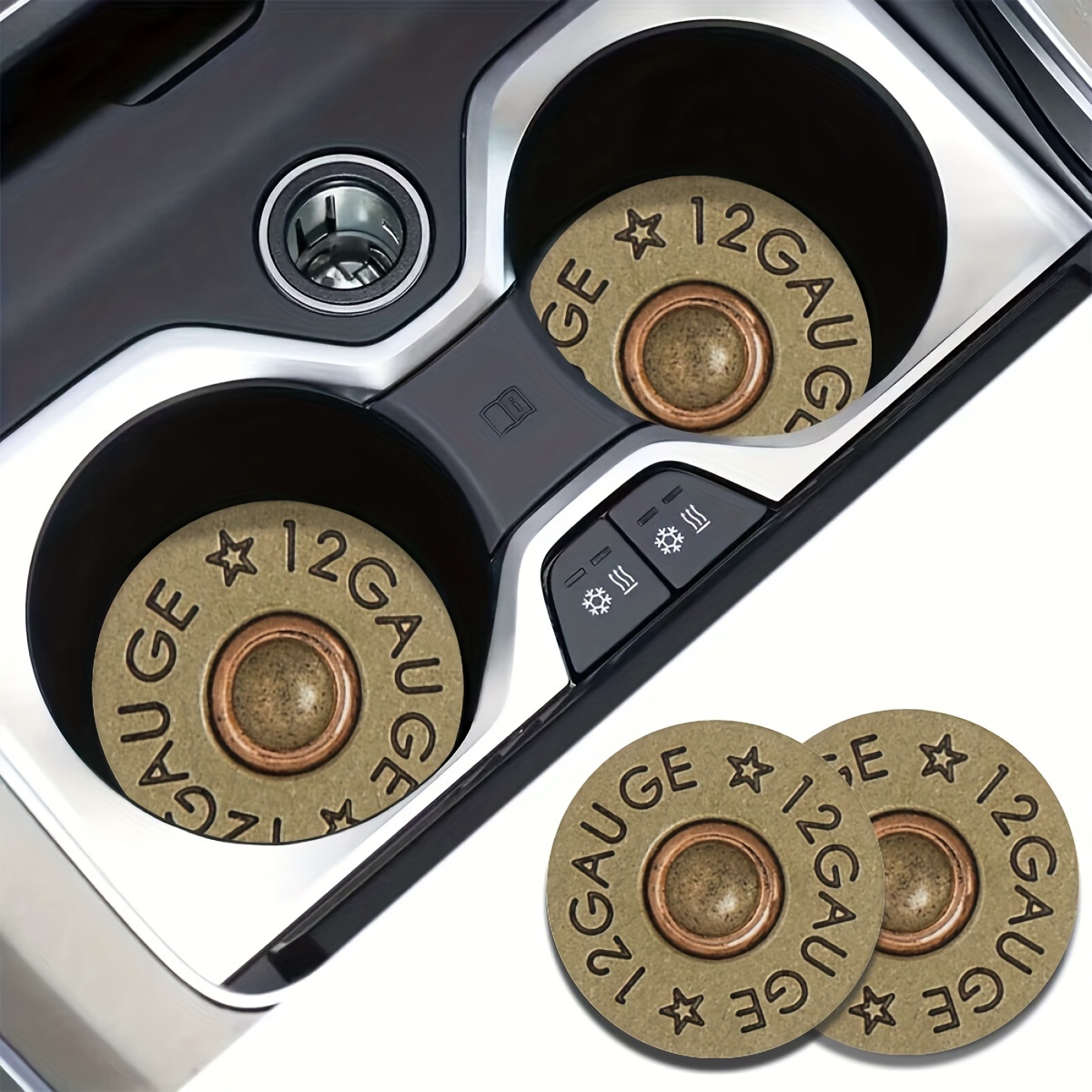 Office Furniture China - 2-Pack Bullet-Shaped Design Car Cup Mats,