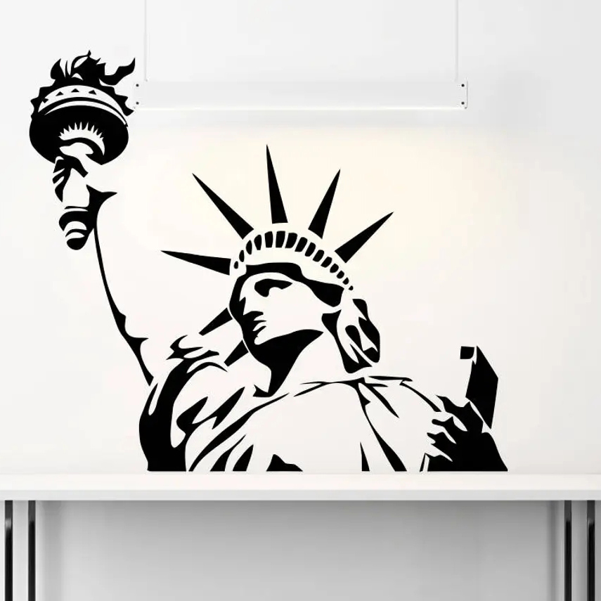 Office Furniture In Usa - USA Statue of Liberty Wall Sticker