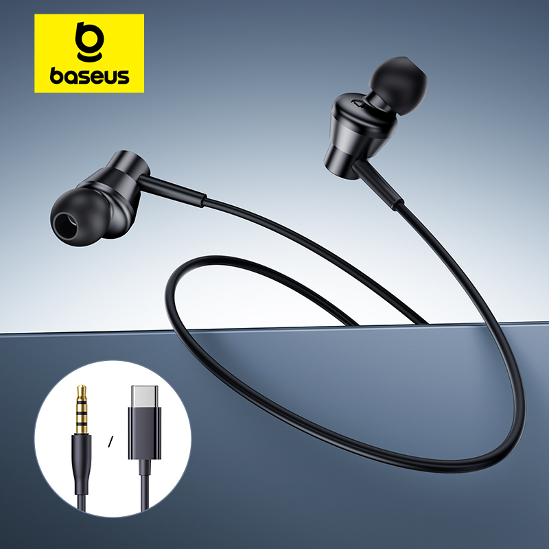 Telephone Headset Office - Baseus Encok CZ11/HZ11 Wired Earphones Type-C/3.5mm