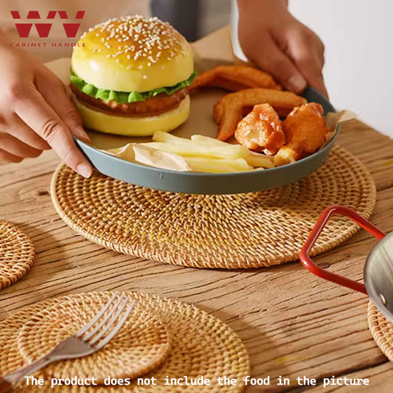 Conference Table Round - 10-20cm Pot Mats Handwoven Rattan Placemats