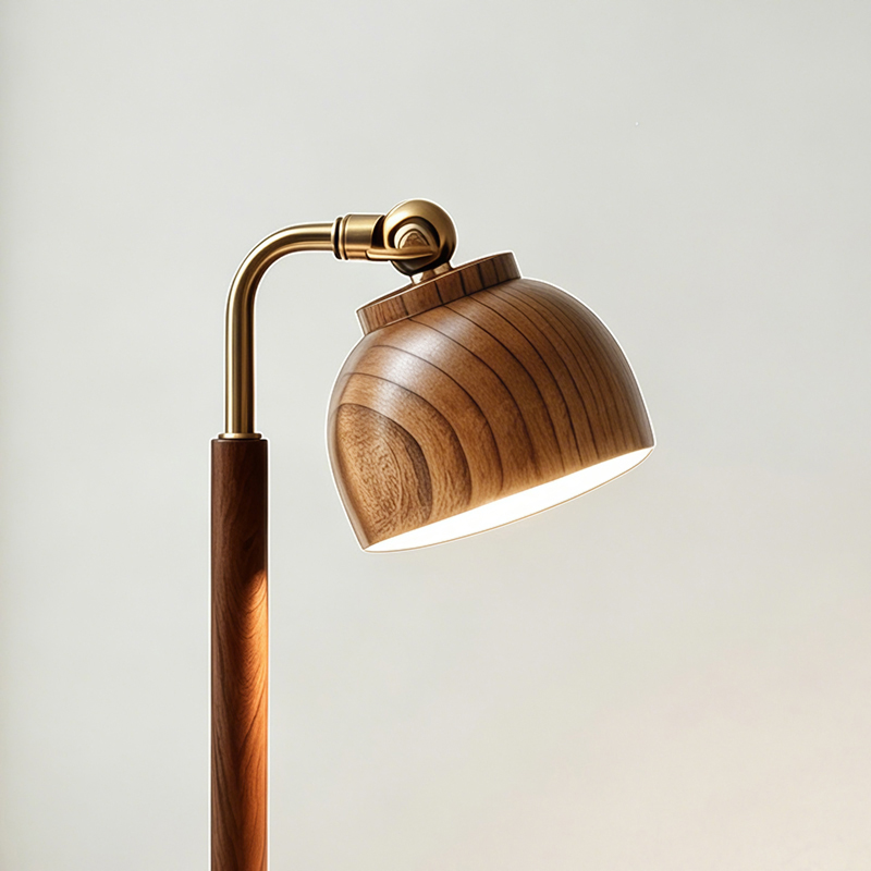 Walnut Table Lamp with 15W Qi  - Conference Table Round recension och pris