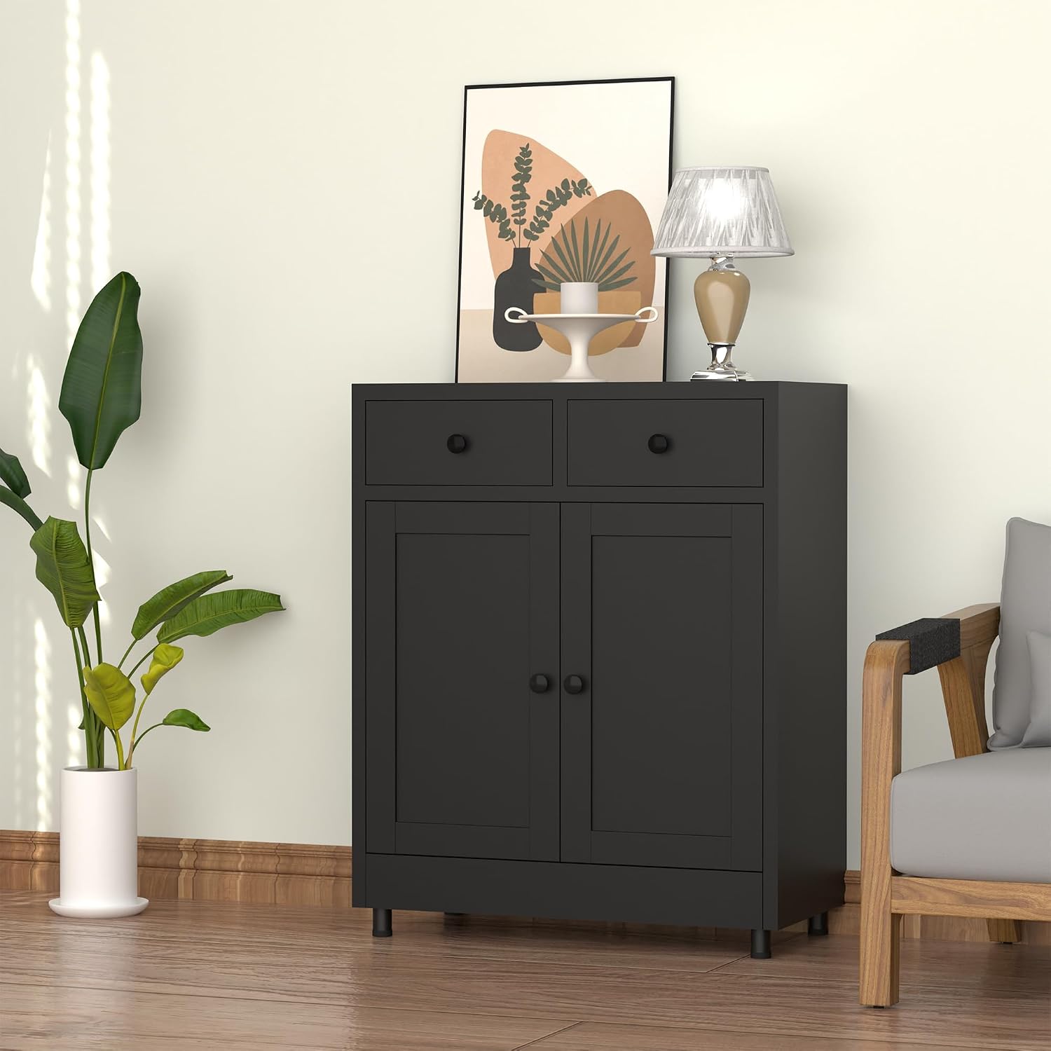Metal Storage Cabinet With Dra - Credenza Office Storage recension och pris