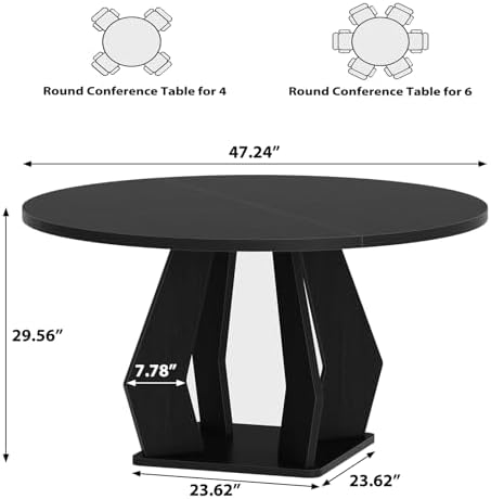 Round Conference Table for 4-6 - Conference Table Round recension och pris