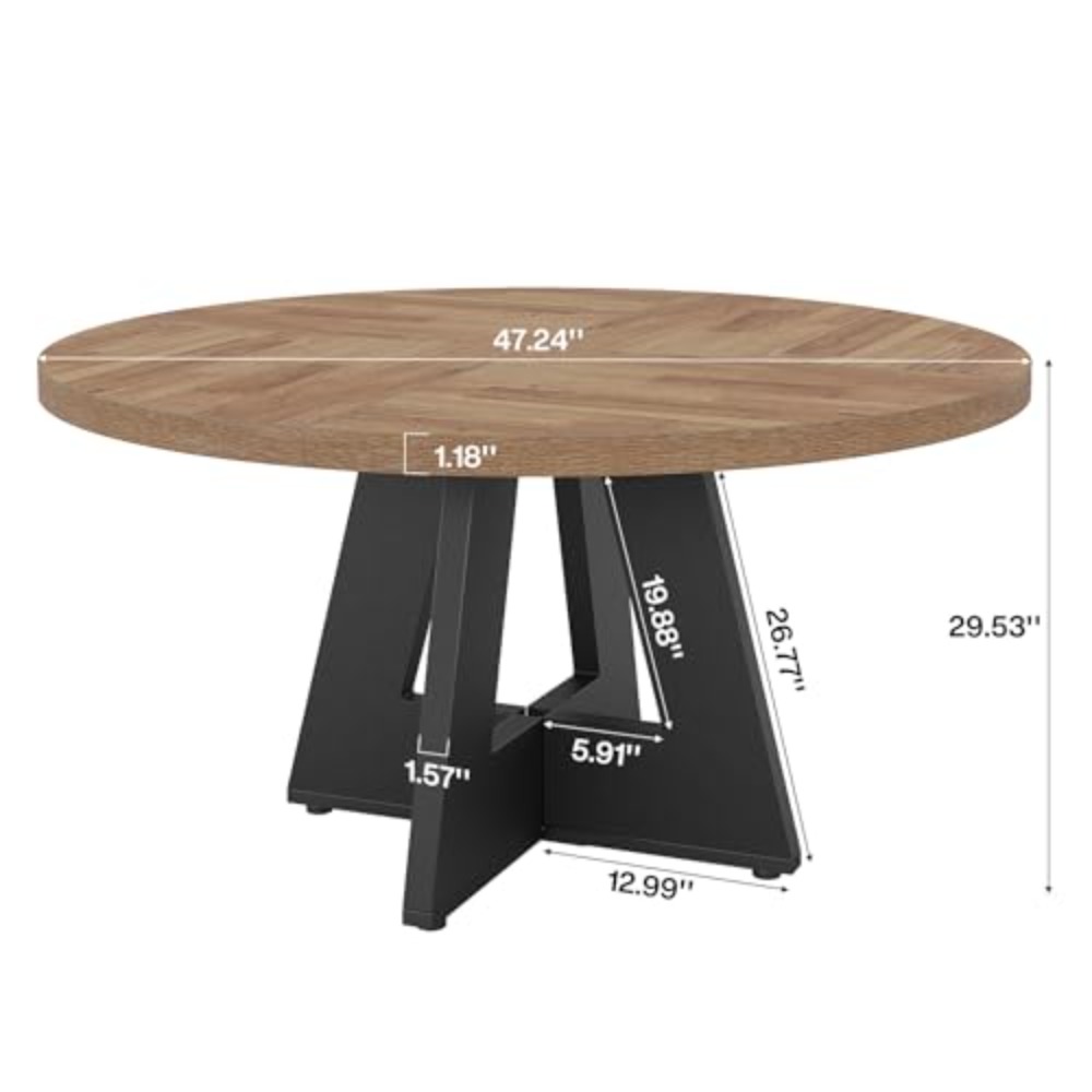 47-Inch Round Conference Table - Conference Table Round recension och pris