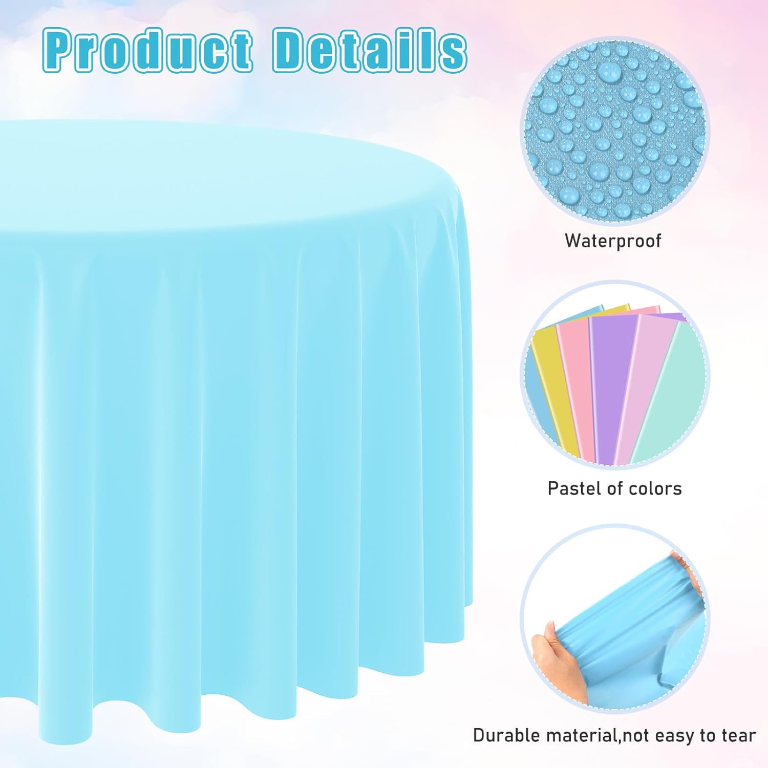 Disposable Round Solid Color T - Conference Table Round recension och pris