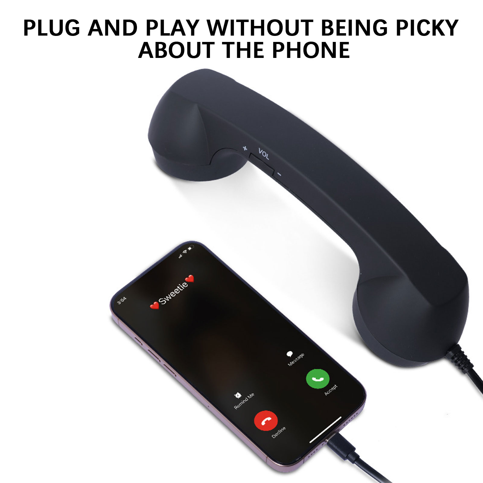 2026 New Retro Style Type-C Ph - Telephone Headset Office recension och pris