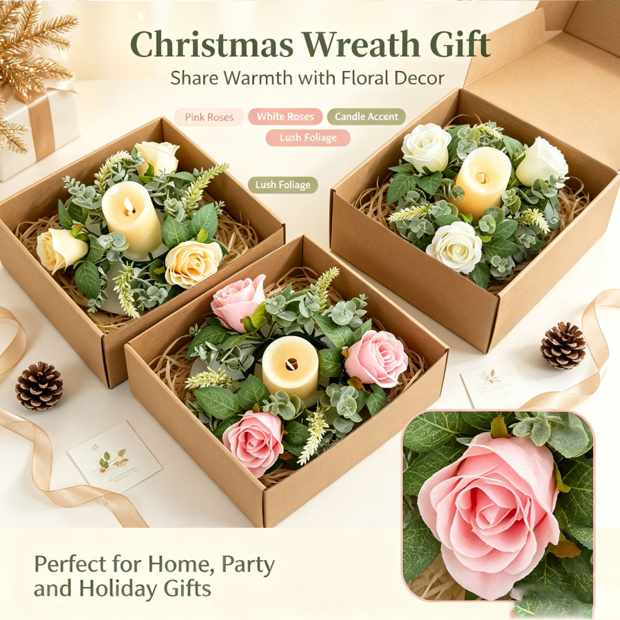 Artificial Rose Wreath Shaped  - Conference Table Round recension och pris