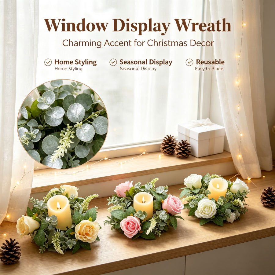 Artificial Rose Wreath Shaped  - Conference Table Round recension och pris