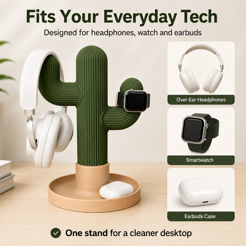 Minimalist Cactus Headset Stan - Telephone Headset Office recension och pris